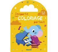 J'emporte mon coloriage partout (3-4 ans) (Eléphanteau) - Carlo Beranek - Hemma - broché - Document jeunesse