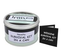 Jemsideas Kit de survie pour jeunes mariés Cadeau humoristique et original avec carte incluse Couleur personnalisable Approx 10cm x 6cm noir/vert