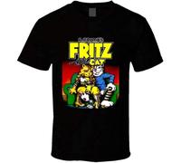 JemTo Fritz The Cat T Shirt T-Shirt Black XL