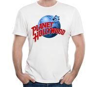 JemTo Men's Planet Hollywood Short Sleeve T Shirt T-Shirt White M