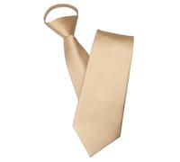 JEMYGINS Cravate à fermeture éclair pour homme - Look élégant en quelques secondes, Champagne/doré, M