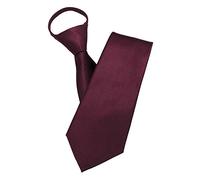 JEMYGINS Cravate à fermeture éclair pour hommes - Un look élégant en quelques secondes bordeaux