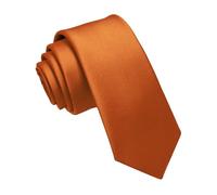 JEMYGINS Cravate fine unie pour homme 6 cm, Orange 2., M