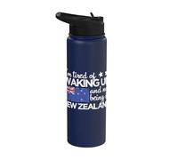 J'en ai assez de me réveiller et de ne pas être en Nouvelle-Zélande Funny NZ Stainless Steel Insulated Water Bottle
