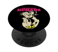 J'en AI Fini avec Les Humains (Glitch Graphic) PopSockets PopGrip Adhésif