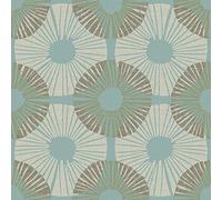 Jen Hewett Superbloom Papier peint autocollant Chocolat Aqua