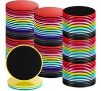 Jenaai Core Sliders Lot de 60 disques d'exercice double face pour entraînement en groupe, cours de fitness pour entraînement intensif pour HIIT pour salle de sport, moquette et plancher en bois dur