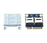 Jenalinng Mini Pci-E Adaptateur 2 SSD HDD pour ordinateur portable Dual SDHC SDXC TF vers Mini PCIe Lecteur de carte mémoire