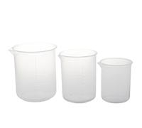 Jenbnoau 150 250 500 ML BéCher en Plastique Transparent 3 Pcs. Outil pour Tasse à Mesurer