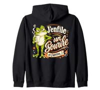 J'enfile Un Sourire et j'arrive Humour de Grenouille râleur Sweat à Capuche