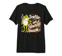 J'enfile Un Sourire et j'arrive Humour de Grenouille râleur T-Shirt Haut de Gamme