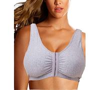 Jengo Soutien-gorge post-chirurgical avec fermeture avant post-chirurgie - Soutien-gorge de sport sans armatures pour femme, gris, XXL