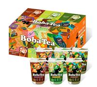 JENI PLAYB Bubble Tea en Gobelet Assortiment de Saveurs - Lot de 6 x 85 g (Matcha x 2, Melon miel x 2, Sucre brun x 2)
