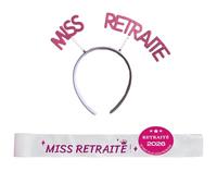 jenich Cadeau Retraite 2026 Echarpe Retraite Retraite Femme Rose Miss Retraite Badge Retraite