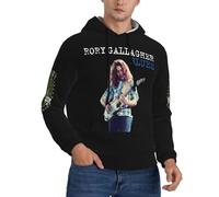 Jeninlahnin Rory Singer Gallagher Sweat à capuche à manches longues avec cordon de serrage pour homme Imprimé graphique, Rory Gallagher-6, XXXL