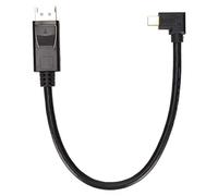 Jenivaint Adaptateur vers Minidp, Convertisseur Mini DisplayPort Bidirectionnel 8K 60 Hz 4K 144 Hz, avec Bande Passante de 32,4 Gbit/s, pour Moniteurs Pro (Plié à 90 degrés à Gauche)