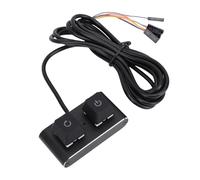 Jenivaint Alimentation PC, Interrupteur d'alimentation Externe pour Ordinateur de Bureau avec Interrupteur Mécanique Rouge et Lumière RVB, Câble de 2 M pour Carte Mère D'ordinateu