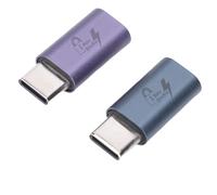 Jenivaint Bloqueur de Données USB, Paquet de 2 Adaptateurs Anti-jus, Connecteur de Charge USB C à C Uniquement pour Téléphone Portable, Batterie Externe, Noir