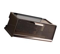 Jenivaint Boîte de Rangement Murale pour Routeur WiFi avec Couvercle, étui de Gestion de Câbles de Grande capacité pour Multiprise, Télécommande, Bureau, (Couleur café Taille Moyenne)