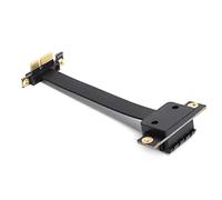 Jenivaint Câble D'extension PCIe, Prend en Charge Les Cartes PCIe 1X 4X 8X 16X avec Double Conception Verticale à 90 Degrés et Indication LED, pour Châssis ATX BTX