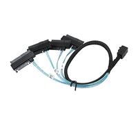 Jenivaint Câble SFF 8643 vers 4 SAS, Cordon Haute Vitesse 12 Gbit/s SFF 8643 vers avec Contacts Plaqués or pour Disques Durs de Serveur 1,6 Pieds