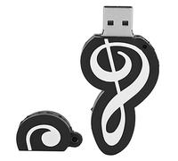 Jenivaint Clé USB en Plastique 64 Go avec Jolie Note Noire pour Le Stockage et Le Transfert de Données pour Les étudiants, Les Utilisateurs de Bureau, la Musique, Les Photos, Les Films sur PC et OS