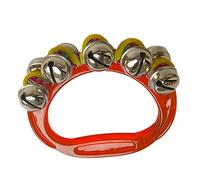 Jenivaint Cloche de Poignet, Instrument de Percussion Musicale en Plastique pour L'éducation Précoce des Enfants, avec un Son Clair pour L'interaction Parent-enfant et L'apprentis (rouge)