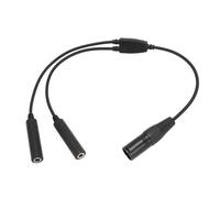 Jenivaint Connecteur 5 Broches, Adaptateur de Casque D'aviation, Adaptateur Professionnel GA Double Prise vers XLR 5 Broches, pour Pilotes et Usage Commercial