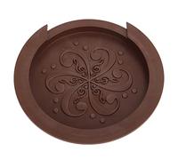 Jenivaint Couverture de Trou de Son de Guitare, Protecteur de Trou de Son Doux Anti-poussière en Silicone avec un Beau Motif pour Guitare Acoustique pour Amortir le Bruit et Rester Propre (BROWN)