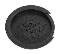 Jenivaint Couverture de Trou de Son de Guitare, Protecteur de Trou de Son Doux Anti-poussière en Silicone avec un Beau Motif pour Guitare Acoustique pour Amortir le Bruit et Rester Propre (BLACK)
