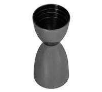 Jenivaint Double Jigger à Cocktail, Tasse à Mesurer en Acier Inoxydable pour Alcool avec Conception Ergonomique, Outil de Bar en Forme de U pour à Domicile (Plaqué noir)