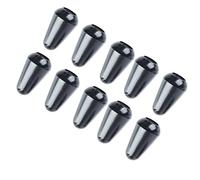 Jenivaint Embout de Sélecteur de Micro de Guitare, 10 Pièces Capuchon de Bouton de Commutateur en Plastique de qualité Supérieure avec Filetage Femelle pour le Remplacement D'accessoires (BLACK)