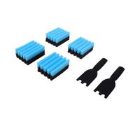 Jenivaint Éponge de Nettoyage pour Gril 4 Pièces 12207, avec 2 Grattoirs | Ensemble de remplacement pour grilles rainurées et intérieures, grattoir en nylon résistant à la chaleur 400 °F, passe au