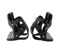 Jenivaint Étriers D'équitation en Aluminium avec Semelle Antidérapante en | Housse de Protection en Peau de Vache, Construction en Aluminium moulé Sous Pression, Filet de sécurité pour le Pied,