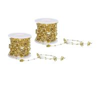 Jenivaint Guirlande de Perles Étoile 10m Décorative Coupable pour Mariage | Utilisation Intérieure et Extérieure, Matériau ABS, Facile à Couper à la Longueur Souhaitée, Idéal pour Sapin de Noël ou