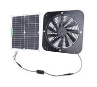 Jenivaint Kit de Ventilateur d'extraction à énergie Solaire, Panneau Solaire en Silicium Monocristallin avec Ventilateur de Ventilation sans Balais CC de 13,5 Pouces, 100 W 18 V pour Serre,