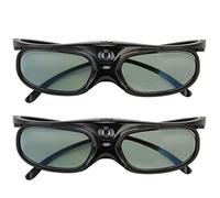 Jenivaint Lunettes 3D DLP Link, Lunettes à Obturateur Actif 144 Hz Rechargeables avec Rotation de L'œil Gauche Droit, pour Projecteurs DLP Link Vivitek LTV 2500 3500 Vanish TV