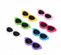 Jenivaint Mini Breloques de Lunettes de Soleil, 70 Pièces 1,57x0,59 Pouces, Décorations de Lunettes en Acrylique, Dos Plat pour Bricolage, étui de Téléphone, Pinces à Cheveux, Scr (Couleurs mélangées)