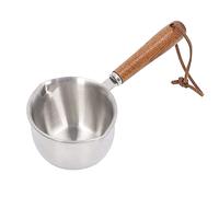 Jenivaint Mini-pot de à Double Bec en Acier Inoxydable, Chauffe-beurre | Corps Antirouille de qualité Alimentaire, Poignée en , Conception à 3 Couches, Versement à Gauche ou à Droite,