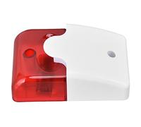 Jenivaint Mini Sirène Stroboscopique, Alarme en Matériau ABS, Klaxon Lumineux Stroboscopique avec Son Fort de 110dB pour Système de sécurité Domestique, DC12V