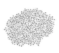 Jenivaint Perles de Lettres Blanches, Perles de l'alphabet en Acrylique 1000 Pièces 4 Mm Rondes Noires Mélange de Lettres et de Chiffres pour Bracelets Porte-clés Colliers Bricolage Artisanat pour
