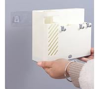 Jenivaint Porte-couverts, Mural sans Perceuse, sans Couteau à Ongles, Support de Séchage de Baguettes avec Compartiments de Grande capacité, pour la Cuisine à Domicile (WHITE)