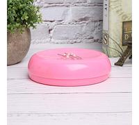 Jenivaint Porte-Épingles Magnétique Rond Coussin à Aiguilles 9,9 Cm (PINK) | Aimant Puissant pour Attraper le Fer, Boîtier de Rangement Durable, adapté aux épingles à Coudre et Crochets de Crochet