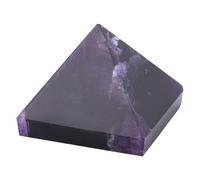 Jenivaint Pyramide en Cristal D'Améthyste, Figurine Naturelle, Décoration | Fluorite Réel en Pierre, Presse-Papiers Décoratif, Énergie de Guérison pour Bureau, Ornement Spirituel, Symbole de Bonne