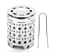 Jenivaint Réchauffeur de Tente de Chauffage de Camping en Acier Inoxydable Réchauffeur Radiant Extérieur Réchaud de Camping avec Dissipation Thermique Double Couche pour Pique-nique (Étoile de lune)