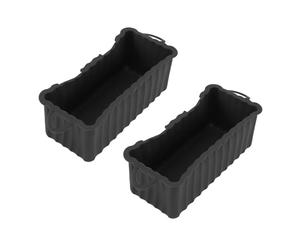 Jenivaint Récupérateur de Graisse Rectangulaire en Silicone, Lot de 2 Bacs de Récupération de Graisse Réutilisables 9,0 X 3,5 X 2,8 Pouces pour Barbecue, Plaque de Cuisson, Camping, Cuisine en Plein