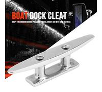 Jenivaint Taquet d'amarrage de Bateau en Acier Inoxydable, à Base Ouverte, 4,0 X 2,2 X 1,0 Pouces, Poli Miroir, Aucun Perçage Requis pour l'ancrage de la Ligne de Quai sur Un Bateau Marin, Un Yacht