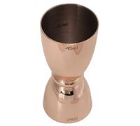 Jenivaint Tasse à Mesurer à Double Tête en Acier Inoxydable, Tasse à Mesurer pour Shaker à Vin avec Large Ouverture pour Bar, Fête, Maison, Restaurant, Hôtel, Club (Cuivre plaqué en forme de U)