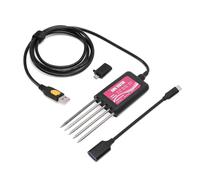 Jenivaint Testeur de Sol Numérique, PH-mètre de Sol USB 7 en 1 pour la Température NPK, Moniteur de Plantes pour le Jardin