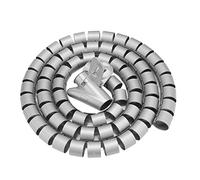 Jenivaint Tube D'enveloppe de Câble en Spirale, Protecteur de Cordon Flexible et Réutilisable à Fermeture éclair pour la Gestion des Fils, avec Une Solution Facile à Couper à la L (1,5 m * 28 mm)